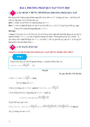 Chuyên đề Phương pháp quy nạp toán học - Đại số 11