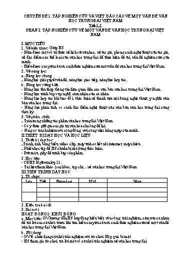 Giáo án Chuyên đề Ngữ văn 11 Sách Kết nối tri thức - Bộ 1 (Cả năm)