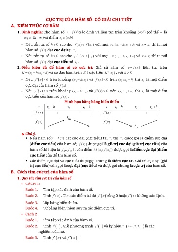 Chuyên đề 22 bài tập cực trị của hàm số - Đại số 12