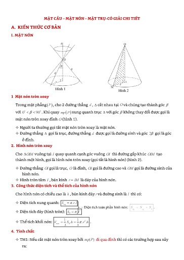 Chuyên đề Bài tập Mặt nón, Mặt trụ, Mặt cầu (Vận dụng cao) - Hình học 12