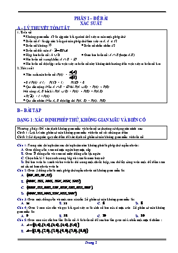 Chuyên đề Bài tập Xác suất - Toán 11