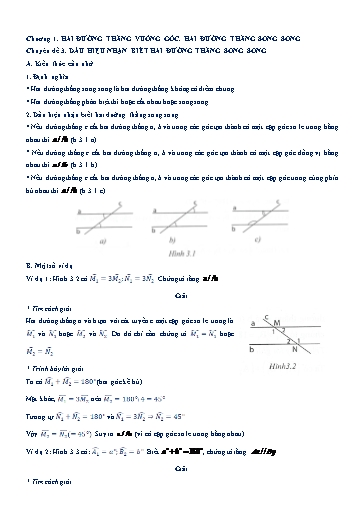 Chuyên đề bồi dưỡng HSG - Chuyên đề 3: Dấu hiệu nhận biết hai đường thẳng song song - Hình học 7 Chuyên đề bồi dưỡng HSG - Chuyên đề 3: Dấu hiệu nhận biết hai đường thẳng song song - Hình học 7