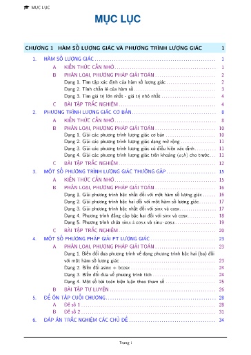 Chuyên đề Hàm số lượng giác và phương trình lượng giác Toán lớp 11