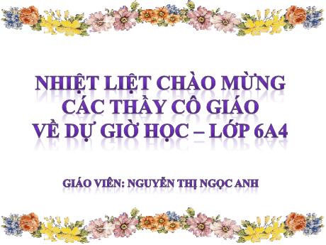 Bài giảng Chuyên đề Toán 6 - Bài 9: Tam giác