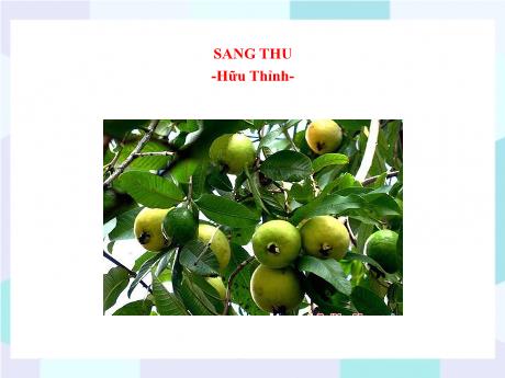 Bộ 48 Bài giảng Chuyên đề Ôn thi vào 10 - Bài 19: Sang thu - Ngữ văn 9