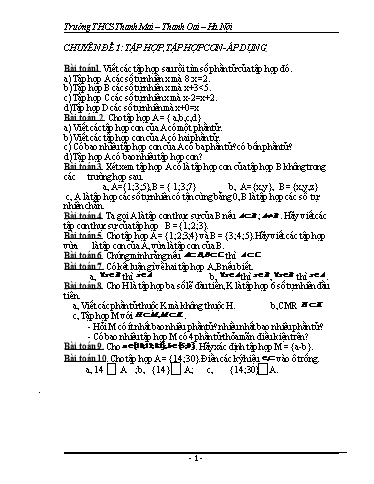 Bồi dưỡng Toán 6 theo từng Chuyên đề