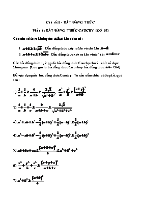 Chuyên đề Bất đẳng thức - Bồi dưỡng HSG Toán Lớp 9