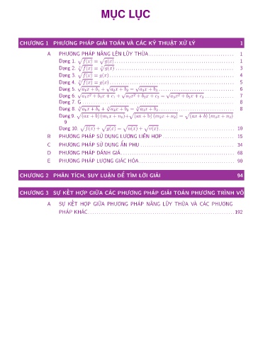 Chuyên đề Các phương pháp giải phương trình vô tỷ - Toán 9
