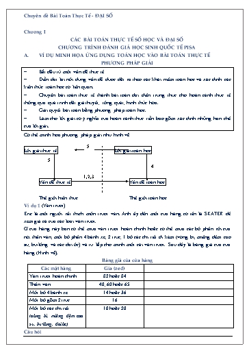 Chuyên đề Đại số – Chuyên đề 24: Thực tế đại số - Bồi dưỡng HSG và Ôn thi vào 10