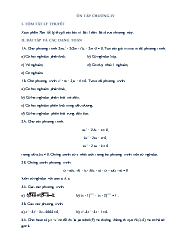 Chuyên đề học tập - Chương 4, Chủ đề 7: Tổng ôn tập chương 4 - Đại số 9