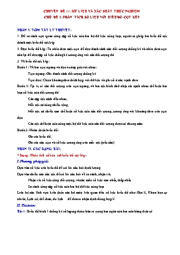 Chuyên đề HSG Toán đại 6 (Cánh diều) - Chuyên đề 11, Chủ đề 2: Phân tích số liệu với biểu đồ cột kép