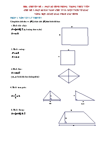 Chuyên đề HSG Toán hình 6 (Cánh diều) - Chuyên đề 1, Chủ đề 7: Một số bài toán chu vi và diện tích tứ giác tổng hợp có sự giao nhau các hình Chuyên đề HSG Toán hình 6 (Cánh diều) - Chuyên đề 1, Chủ đề 7: Một số bài toán chu vi và diện tích tứ giác tổng hợp có sự giao nhau các hình