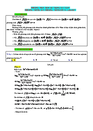 Chuyên đề Mũ và lôgarit (Vận dụng) - Toán 12