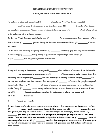Chuyên đề Ôn tập học sinh giỏi tiếng Anh 6 - Chuyên đề 7: Reading comprehensive