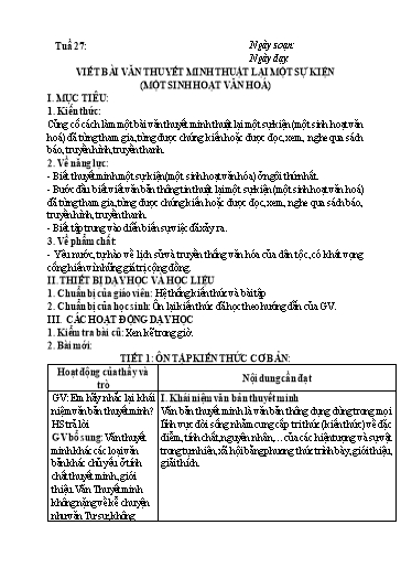 Giáo án Chuyên đề dạy thêm Ngữ văn 6 (Kết nối tri thức) - Tuần 27 đến Tuần 29 Giáo án Chuyên đề dạy thêm Ngữ văn 6 (Kết nối tri thức) - Tuần 27 đến Tuần 29