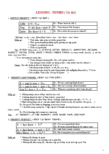 Ngữ pháp và Bài tập tiếng Anh theo Chuyên đề