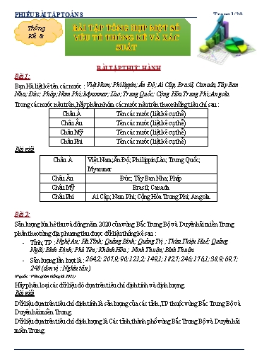 Phiếu bài tập dạy thêm - Chuyên đề: Bài tập tổng hợp một số yếu tố thống kê và xác suất (Phần 2) - Toán 8 Kết nối tri thức Phiếu bài tập dạy thêm - Chuyên đề: Bài tập tổng hợp một số yếu tố thống kê và xác suất (Phần 2) - Toán 8 Kết nối tri thức